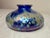 1980s Vintage Hand Blown Kent Fiske Blue Iridescent Art Glass Splatter Vase Sculpture For Sale - Image 5 of 14
