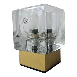 Mid-Century Modern Ice Cube Glass Table Lamp from Peill & Putzler, Germany, 1970s For Sale