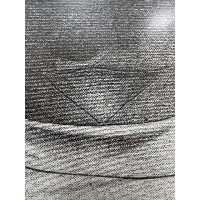 Max Jacob Schacknow 1987 Pencil on Canvas Drawing in Gilt Frame For Sale - Image 9 of 12