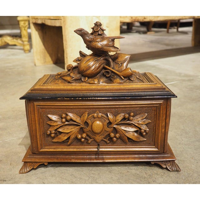 Antique Swiss Black Forest Cigar Box Humidor, Circa 1900 For Sale - Image 10 of 16