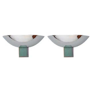 Chrome and Crystal Italian Sconces, 1960, Set of 2 For Sale