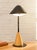 Vintage Postmodern Black & Wood Cone Desk Lamp For Sale - Image 4 of 11