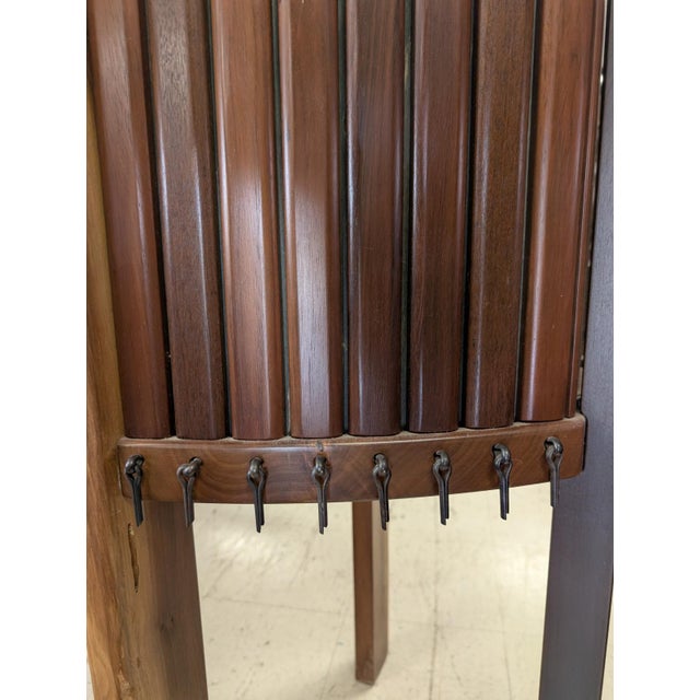 1990s Rare Rick Brunner Live-Edge Walnut Curio Cabinet For Sale - Image 12 of 17