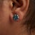 Early 21st Century Sterling Silver 2 cttw Floral Composite 7 Stone Diamond Stud Earring (I-J, I1-I2) - 2 Pieces For Sale - Image 5 of 6