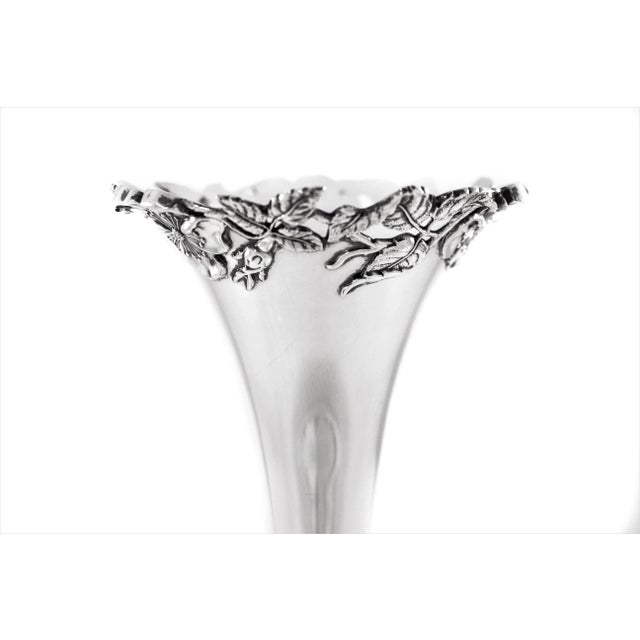 We are proud to offer this sterling silver Art Nouveau vase, signed 1895. Over 125 years old, this vase was made during...
