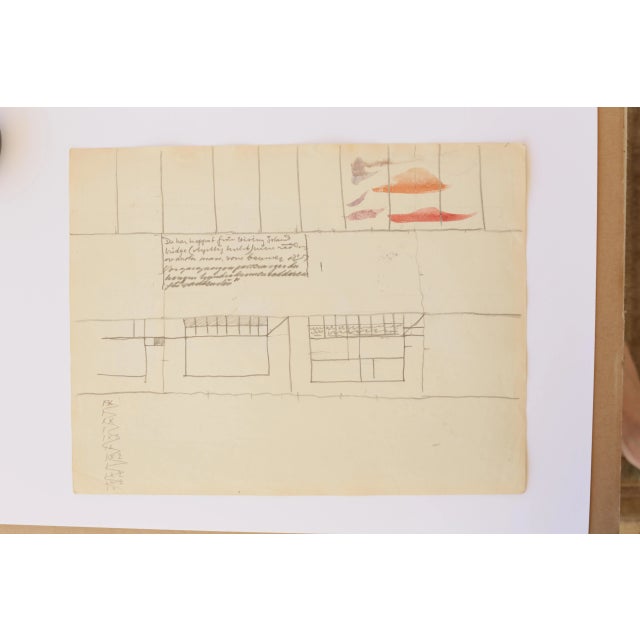 1950s Swedish Mid-Century Folk Art Water Color Painting of a Traditional Thatched Roof Village House Cottage For Sale In San Diego - Image 6 of 8