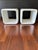 Spectacular Pair of 1980’s Italian Lacquered Fiberglass Side Tables. Gorgeous architectural look. Beautifully rounded...