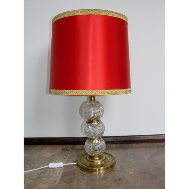 Vintage Crystal Lamp, 1970s For Sale - Image 9 of 12