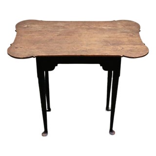 Vintage Queen Anne Style Porringer Top Tea Table For Sale