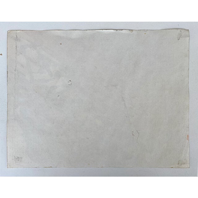 Warren Fischer Abstract Watercolor Painting on Paper For Sale - Image 4 of 5