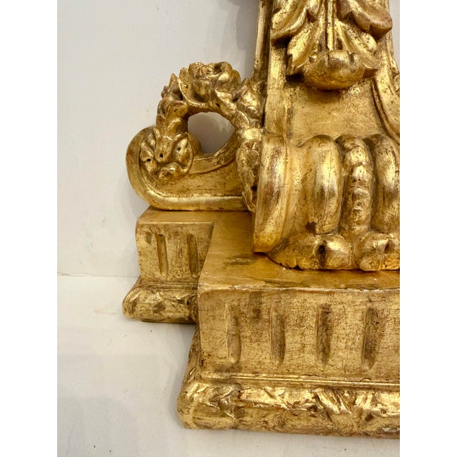 Mid 20th Century Pair Louis XVI Giltwood Wall Brackets For Sale - Image 5 of 11