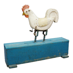 Rare Antique Chicken Rocking Toy, Germany Ca. 1920s