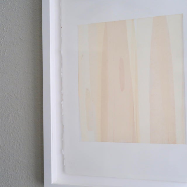 Wood Original Custom Framed Abstract Minimalist Painting in Organic Soft Neutral Tones by Casey R Klein For Sale - Image 7 of 11