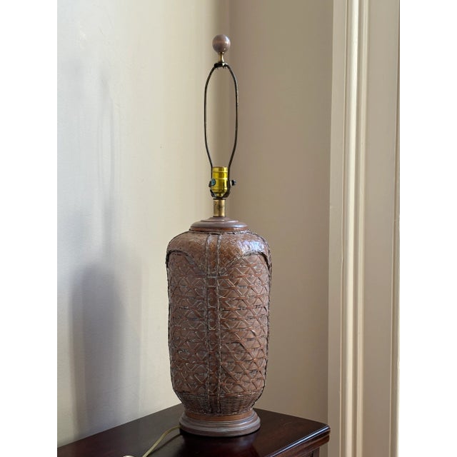 1970s Rattan Table Lamp For Sale - Image 12 of 12