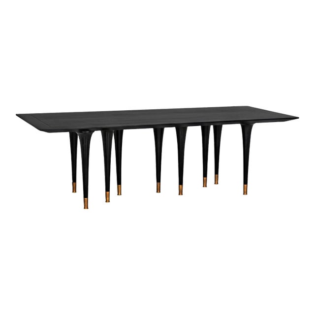 NOIR Romeo Dining Table, Hand Rubbed Black For Sale