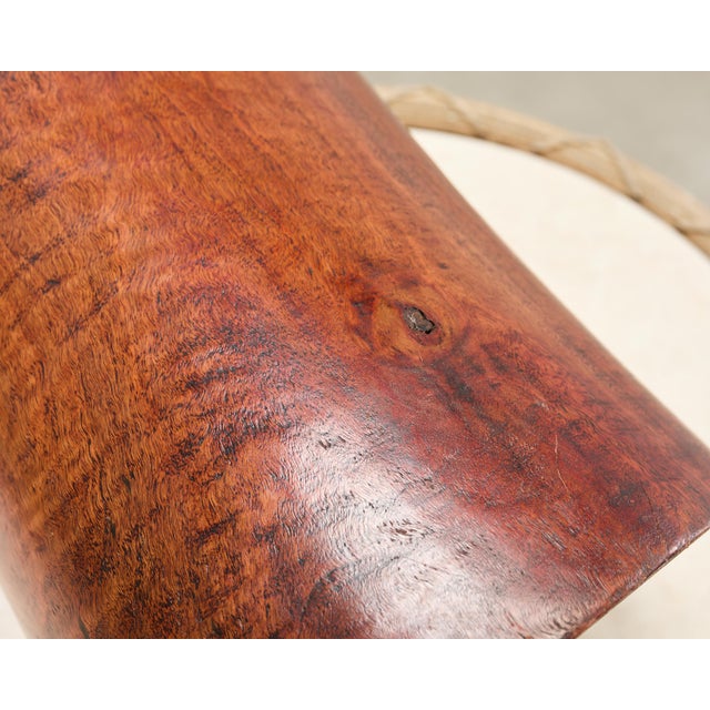 Large Chinese Export Hardwood Scholar's Brush Pot Vessel For Sale - Image 9 of 16