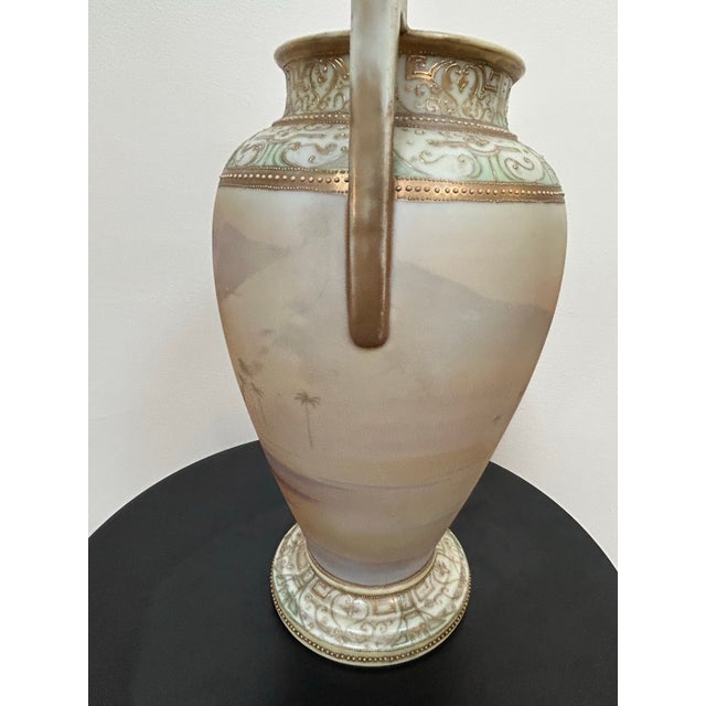 Antique Nippon Hand-Painted Porcelain Vase For Sale In New York - Image 6 of 11