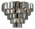 Aloadecor 6-Light Dimmable 5-Tier Smoked Crystal Flush Mount Ceiling Light Fixture With Polished Nickel Finish and Stainless Steel Accents For Sale
