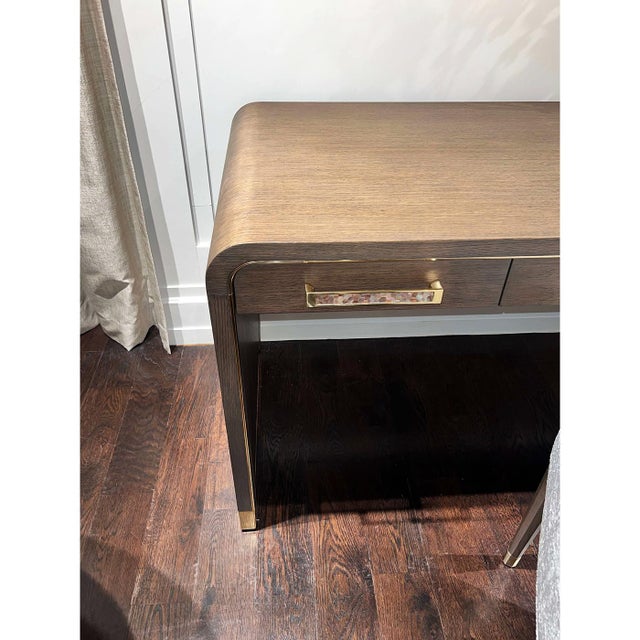 Not Yet Made - Made To Order Dark Hollywood Regency Desk For Sale - Image 5 of 6