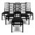 Japanese-Style Black Lacquered Chairs, Set of 6 For Sale - Image 11 of 11
