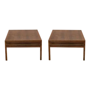 1980s Michael Taylor for Baker Furniture End Tables - a Pair