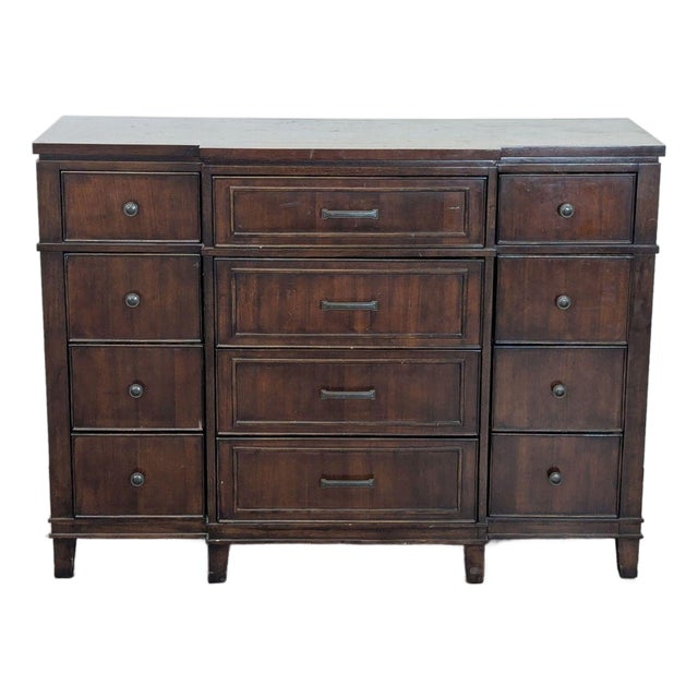 Samson International Classic 9-Drawer Wooden Dresser With Rich Dark Finish For Sale