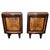 Italian Art Deco Style Bedside Tables in Burl Walnut, 1940s, Set of 2 For Sale - Image 12 of 12