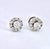 1990s Diamond Stud Earrings With a Diamond Surround 18k, Set of 2 For Sale - Image 4 of 9
