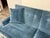 Ethan Allen Peacock Blue Velvet Sofa For Sale - Image 9 of 12