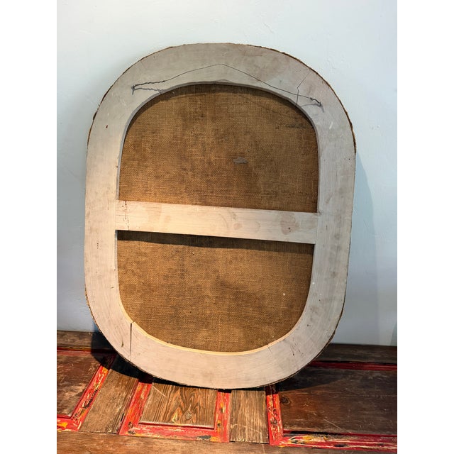 Antique European Still Life of Peacock With Fruit and Flowers, Oval Panel Painting Description: For Sale In Phoenix - Image 6 of 6