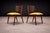 Wood Set of 2 Chairs in Rosewood & Yellow Linen Canvas, Carlo Hauner, 1950s For Sale - Image 7 of 14