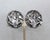 Mid-Century Modern Vintage 1950s Signed Napier Silvertone Round Knight With Shield Clip Earrings-2 Pieces For Sale - Image 3 of 8