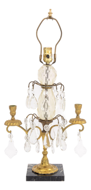 Louis XVI Style Gilt Bronze Girandole Mounted Lamp