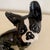 Figurative 1938 Iron Boston Terrier Dog / French Bulldog Metal Statue Doorstop For Sale - Image 3 of 12