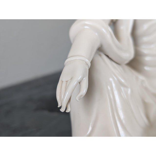 Vintage Guan Yin Figurine in Porcelain Numbered For Sale In Phoenix - Image 6 of 7