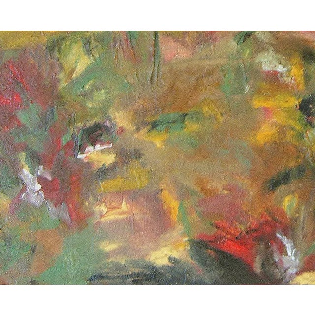 2020s "Meadowscape" Original Abstract Floral Landscape Painting - Red Green Yellow Wall Art Decor For Sale - Image 5 of 6