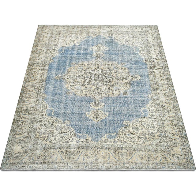 1960s 1960s Turkish Oushak Rug For Sale - Image 5 of 5