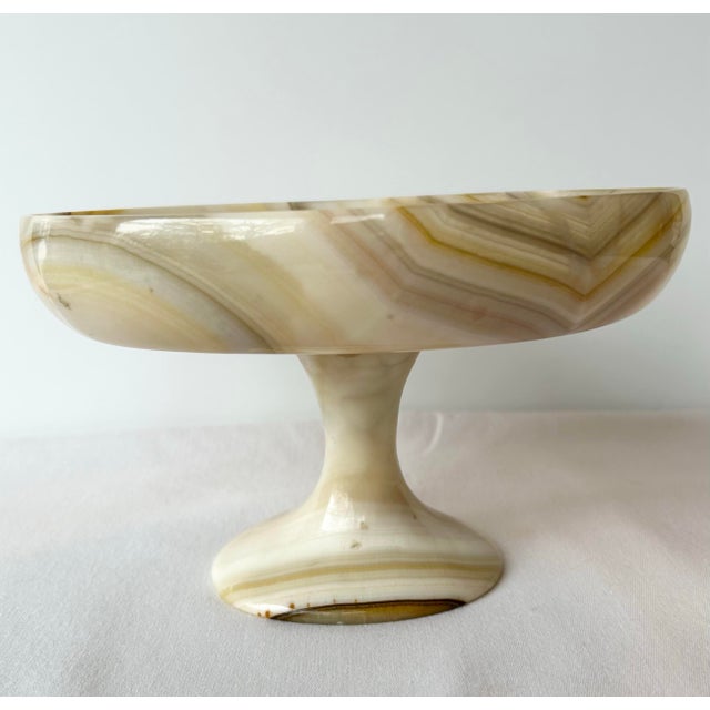 Mid 20th Century Onyx Pedestal Bowl For Sale - Image 4 of 8