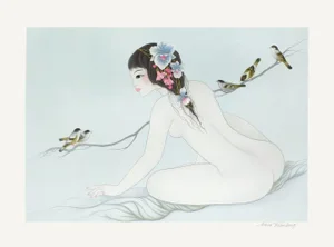 1987 Mara Tran-Long Anaïs Lithograph
