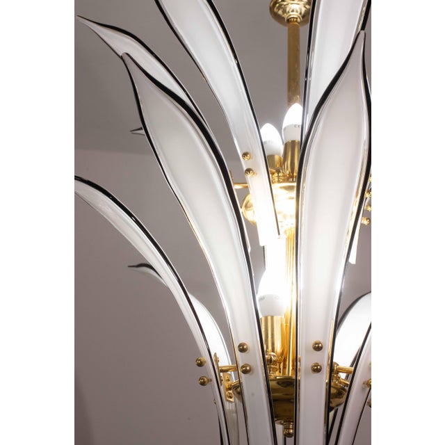 Vetreria Vistosi Vistosi "Palms" Murano Glass Style Chandelier, 1970 For Sale - Image 4 of 12