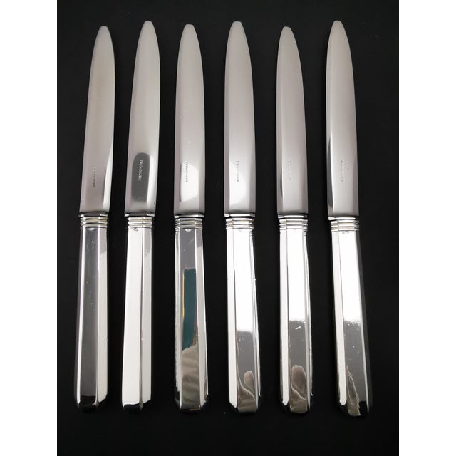 Silver Dessert Knives in Silver by Jean E. Puiforcat, 1920s, Set of 6 For Sale - Image 8 of 11