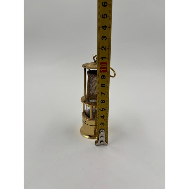 Small West German Miners Lamp in Brass, 1940s For Sale - Image 4 of 13