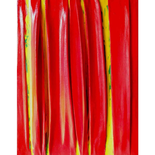 Giuseppe Zumbolo, Red and Yellow Composition, Original Acrylic on Canvas, 2021 For Sale