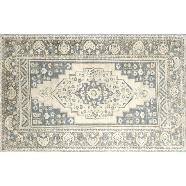 Textile 1960s Turkish Oushak Rug For Sale - Image 7 of 7