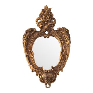 Early 20th Century French Louis XVI-style Bronze Cornucopia Mirror For Sale