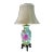 Mid-Century Chinoiserie Wood Base Table Lamp For Sale