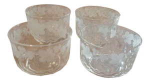 Set of Four Early 19th Century Etched Finger Bowls