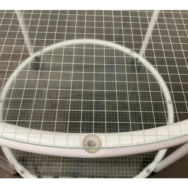 Postmodern Glass Service Trolley or Side Table For Sale - Image 10 of 18