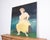 Mid 20th Century Ira Yeager 20th C. Woman in Yellow Oil Canvas Painting 5.5 Ft For Sale - Image 5 of 18