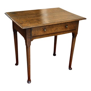 18th Century Georgian Oak Side Table For Sale